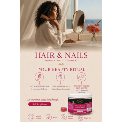 Gummies Cheveux & Ongles ALTHÉA – Biotine, Zinc et Sélénium – Fruits Rouges