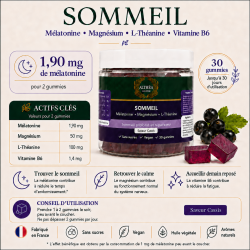 Gummies Sommeil ALTHÉA à la mélatonine, magnésium, L-théanine et vitamine B6