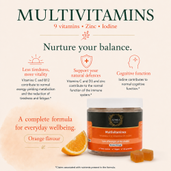 ALTHÉA Multivitamin Gummies – 9 Vitamins, Zinc and Iodine – Orange Flavour