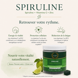 Gummies Spiruline ALTHÉA – Vitamine C, Zinc et Vitamine B12 – Pomme Verte & Citron Vert